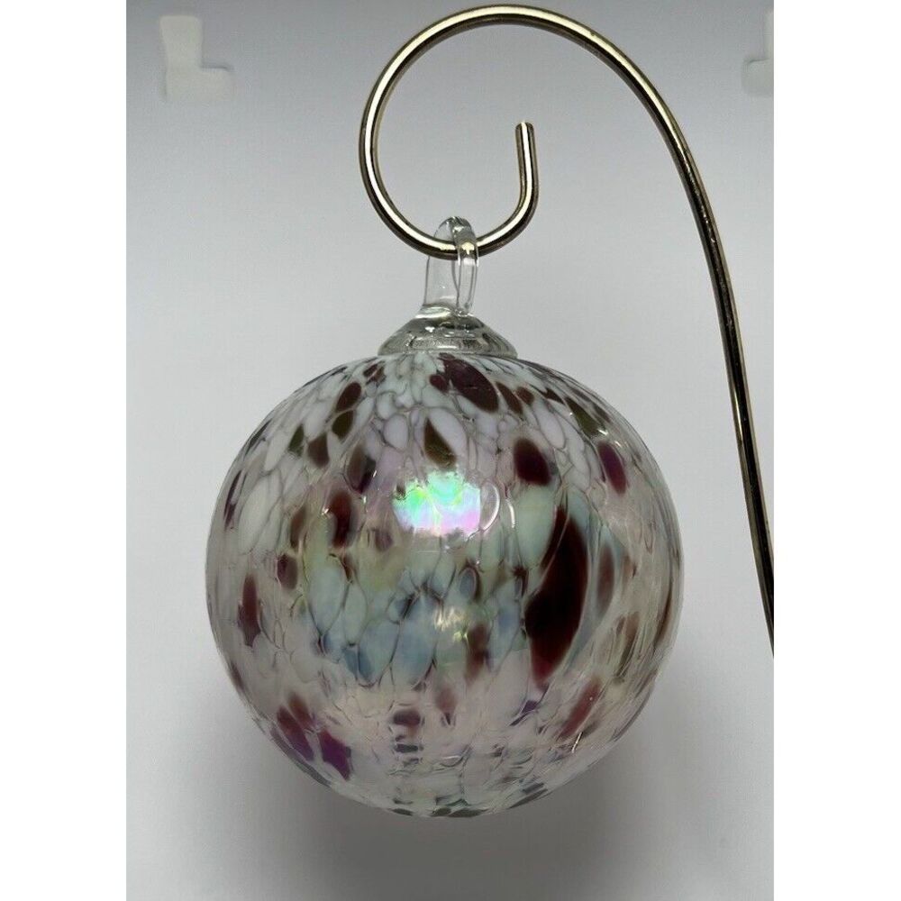 Vintage‎ Christmas Ornament  Hand-Blown Glass Multicolor Ornament Ball 3" SALE‼️